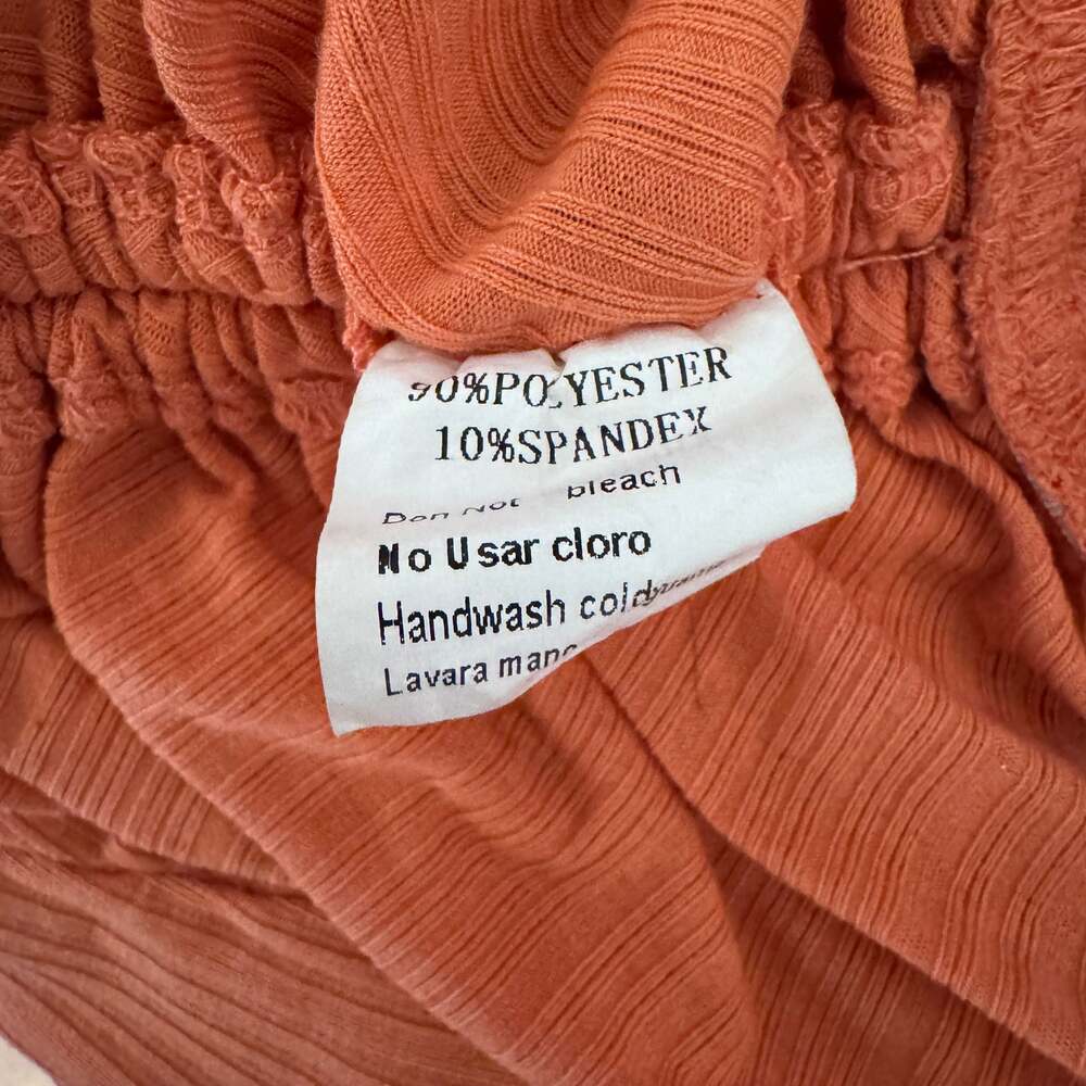 Orange Ruched Cropped Top - Picture 4 of 5